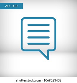 Chat icon. Voice speech bubble vector icon. Messages icon. Communicate symbol. Dialogue of people