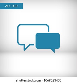 Chat icon. Voice speech bubble vector icon. Messages icon. Communicate symbol. Dialogue of people