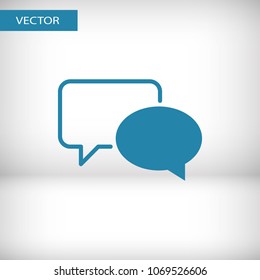Chat icon. Voice speech bubble vector icon. Messages icon. Communicate symbol. Dialogue of people