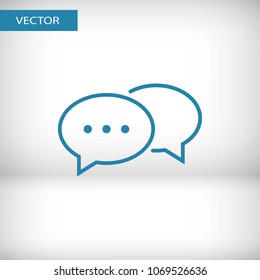 Chat icon. Voice speech bubble vector icon. Messages icon. Communicate symbol. Dialogue of people