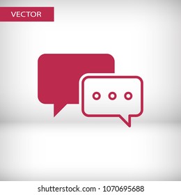 Chat icon. Voice speech bubble vector icon. Messages icon. Communicate symbol. Dialogue of people