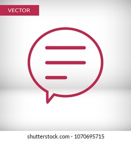 Chat icon. Voice speech bubble vector icon. Messages icon. Communicate symbol. Dialogue of people