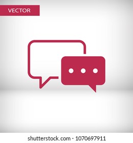 Chat icon. Voice speech bubble vector icon. Messages icon. Communicate symbol. Dialogue of people