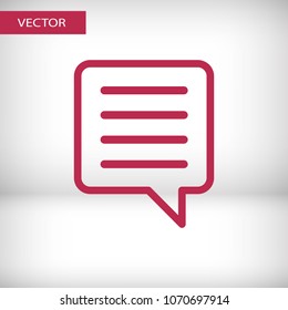 Chat icon. Voice speech bubble vector icon. Messages icon. Communicate symbol. Dialogue of people