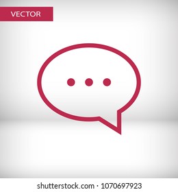 Chat icon. Voice speech bubble vector icon. Messages icon. Communicate symbol. Dialogue of people