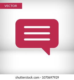 Chat icon. Voice speech bubble vector icon. Messages icon. Communicate symbol. Dialogue of people
