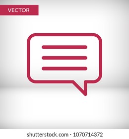 Chat icon. Voice speech bubble vector icon. Messages icon. Communicate symbol. Dialogue of people