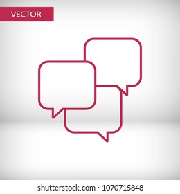 Chat icon. Voice speech bubble vector icon. Messages icon. Communicate symbol. Dialogue of people