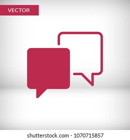 Chat icon. Voice speech bubble vector icon. Messages icon. Communicate symbol. Dialogue of people