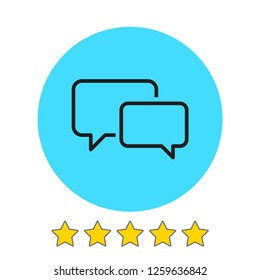 Chat icon. Voice speech bubble vector icon. Messages icon. Communicate symbol. Dialogue of people
