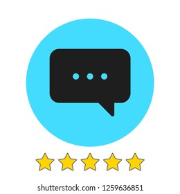 Chat icon. Voice speech bubble vector icon. Messages icon. Communicate symbol. Dialogue of people