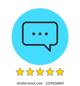 Chat icon. Voice speech bubble vector icon. Messages icon. Communicate symbol. Dialogue of people