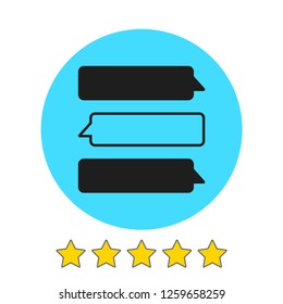 Chat icon. Voice speech bubble vector icon. Messages icon. Communicate symbol. Dialogue of people