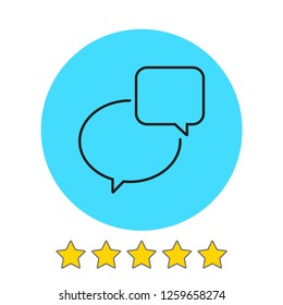 Chat icon. Voice speech bubble vector icon. Messages icon. Communicate symbol. Dialogue of people