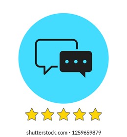 Chat icon. Voice speech bubble vector icon. Messages icon. Communicate symbol. Dialogue of people