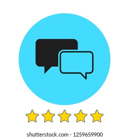 Chat icon. Voice speech bubble vector icon. Messages icon. Communicate symbol. Dialogue of people