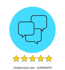 Chat icon. Voice speech bubble vector icon. Messages icon. Communicate symbol. Dialogue of people