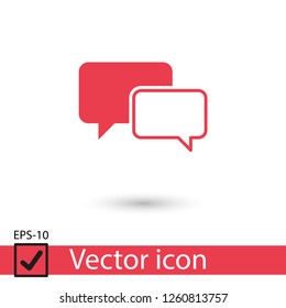 Chat icon. Voice speech bubble vector icon. Messages icon. Communicate symbol. Dialogue of people