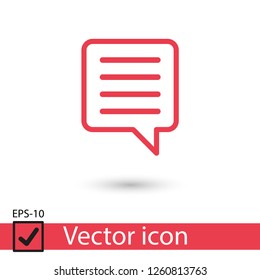 Chat icon. Voice speech bubble vector icon. Messages icon. Communicate symbol. Dialogue of people