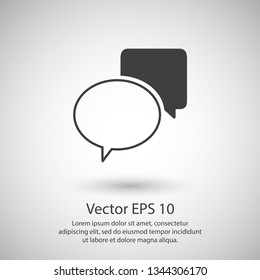 Chat icon. Voice speech bubble vector icon. Messages icon. Communicate symbol. Dialogue of people