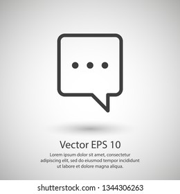 Chat icon. Voice speech bubble vector icon. Messages icon. Communicate symbol. Dialogue of people