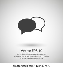 Chat icon. Voice speech bubble vector icon. Messages icon. Communicate symbol. Dialogue of people