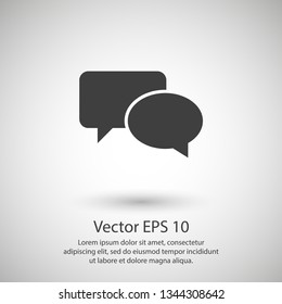 Chat icon. Voice speech bubble vector icon. Messages icon. Communicate symbol. Dialogue of people
