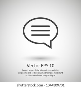 Chat icon. Voice speech bubble vector icon. Messages icon. Communicate symbol. Dialogue of people