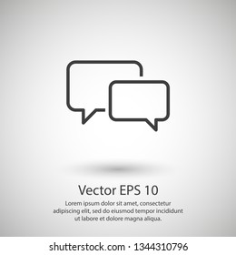 Chat icon. Voice speech bubble vector icon. Messages icon. Communicate symbol. Dialogue of people