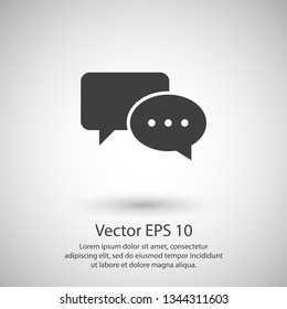 Chat icon. Voice speech bubble vector icon. Messages icon. Communicate symbol. Dialogue of people