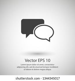 Chat icon. Voice speech bubble vector icon. Messages icon. Communicate symbol. Dialogue of people