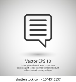 Chat icon. Voice speech bubble vector icon. Messages icon. Communicate symbol. Dialogue of people