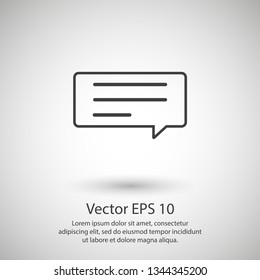 Chat icon. Voice speech bubble vector icon. Messages icon. Communicate symbol. Dialogue of people