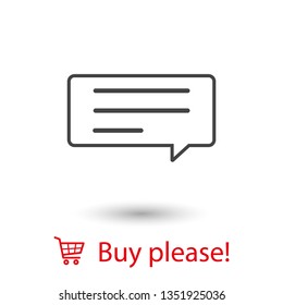 Chat icon. Voice speech bubble vector icon. Messages icon. Communicate symbol. Dialogue of people