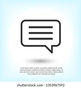 Chat icon. Voice speech bubble vector icon. Messages icon. Communicate symbol. Dialogue of people