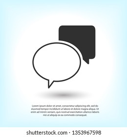 Chat icon. Voice speech bubble vector icon. Messages icon. Communicate symbol. Dialogue of people