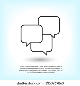 Chat icon. Voice speech bubble vector icon. Messages icon. Communicate symbol. Dialogue of people