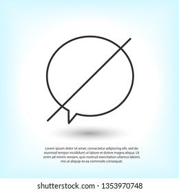 Chat icon. Voice speech bubble vector icon. Messages icon. Communicate symbol. Dialogue of people