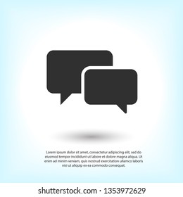 Chat icon. Voice speech bubble vector icon. Messages icon. Communicate symbol. Dialogue of people