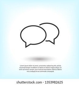Chat icon. Voice speech bubble vector icon. Messages icon. Communicate symbol. Dialogue of people