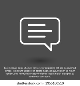 Chat icon. Voice speech bubble vector icon. Messages icon. Communicate symbol. Dialogue of people