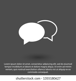 Chat icon. Voice speech bubble vector icon. Messages icon. Communicate symbol. Dialogue of people