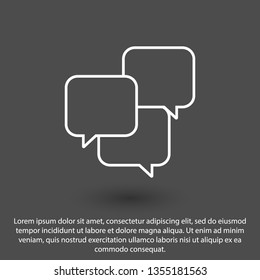 Chat icon. Voice speech bubble vector icon. Messages icon. Communicate symbol. Dialogue of people