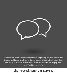 Chat icon. Voice speech bubble vector icon. Messages icon. Communicate symbol. Dialogue of people