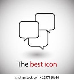 Chat Icon. Voice Speech Bubble Vector Icon. Messages Icon. Communicate Symbol. Dialogue Of People