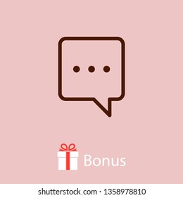 Chat icon. Voice speech bubble vector icon. Messages icon. Communicate symbol. Dialogue of people