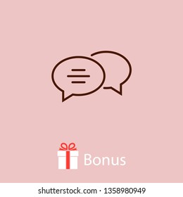 Chat icon. Voice speech bubble vector icon. Messages icon. Communicate symbol. Dialogue of people