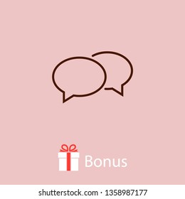 Chat icon. Voice speech bubble vector icon. Messages icon. Communicate symbol. Dialogue of people