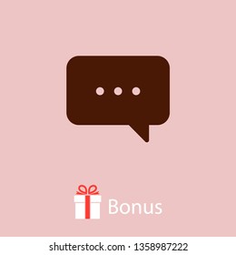 Chat icon. Voice speech bubble vector icon. Messages icon. Communicate symbol. Dialogue of people