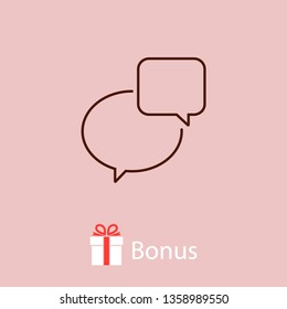 Chat icon. Voice speech bubble vector icon. Messages icon. Communicate symbol. Dialogue of people
